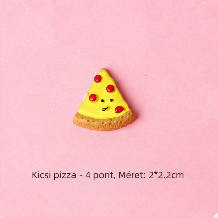 DIY gyanta: Ananász–Pizza Krém téma — telefontok, irodai doboz és hűtőmágnes pizzás mintával, csepegő olaj felület, stílus friss és édes