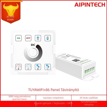 LED dimmer vezérlő TY-13-1CH 2.4G+WiFi távirányítóval, 5-24V bemenet, 10-100% fényerő-szabályozás, 1 csatorna