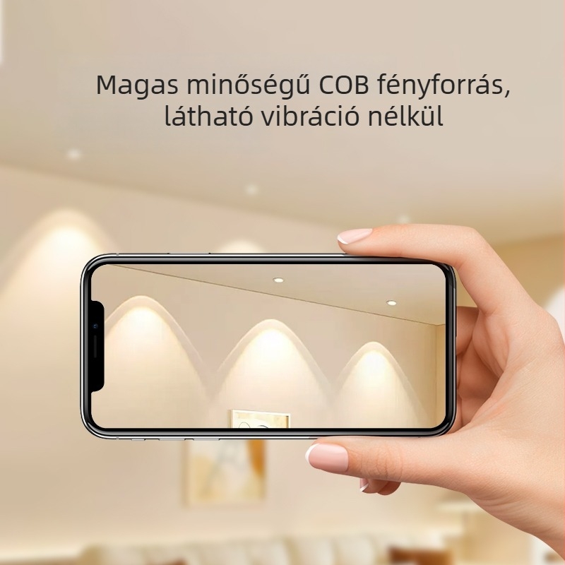 Beépített LED ultra vékony falikar nappalira, 220V, CRI≥95, alumínium ház, falon lévő vezérlés