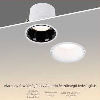 COB LED beépített mennyezeti lámpa, 24V, 3000–6000K, CRI ≥90, rejtett szerelés