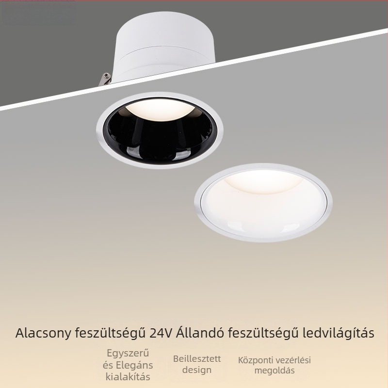 COB LED beépített mennyezeti lámpa, 24V, 3000–6000K, CRI ≥90, rejtett szerelés