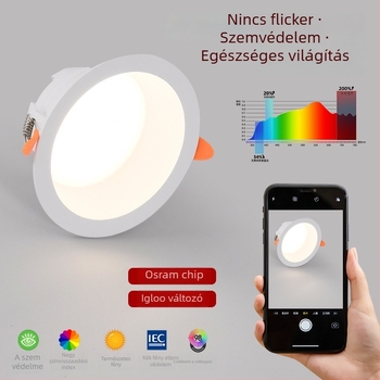 COB LED-es downlight, rejtett szerelés, 220V, CRI ≥90, 3000K/3500K/4000K/5700K