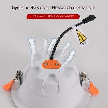 COB LED-es downlight, rejtett szerelés, 220V, CRI ≥90, 3000K/3500K/4000K/5700K