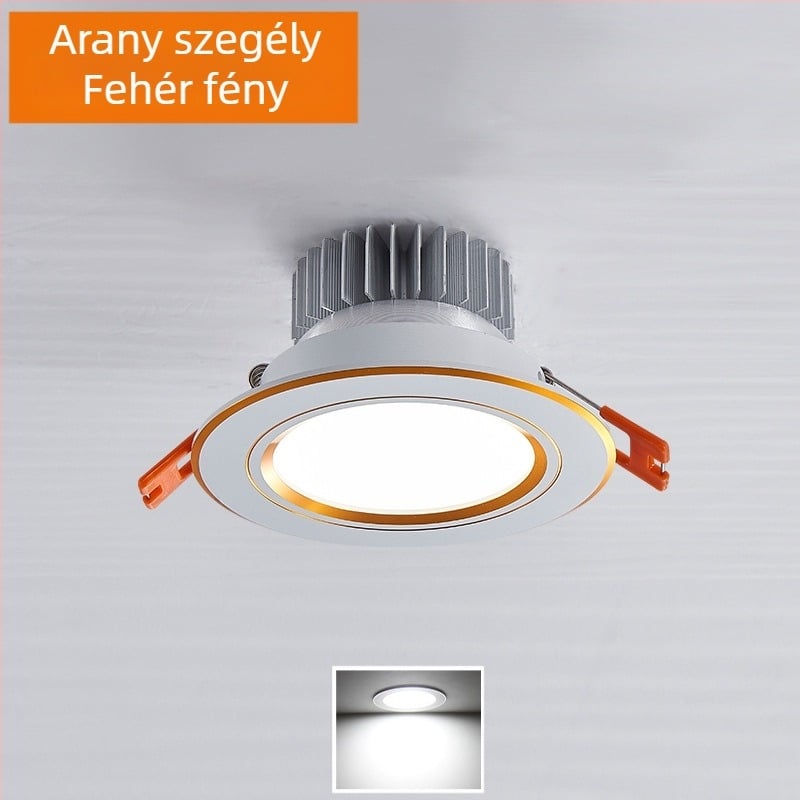 LED mennyezeti downlight rejtett szereléshez, kivágás 65-90 mm, 85-265V, 3000/4000/6000K, CRI 80-89, élettartam 30 000 óra