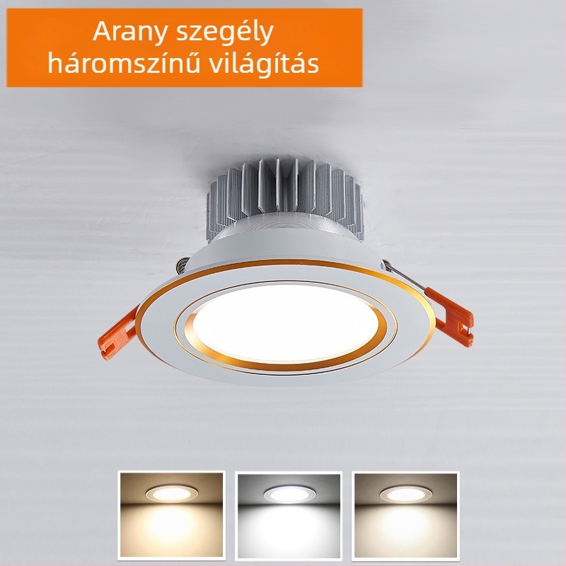 LED mennyezeti downlight rejtett szereléshez, kivágás 65-90 mm, 85-265V, 3000/4000/6000K, CRI 80-89, élettartam 30 000 óra