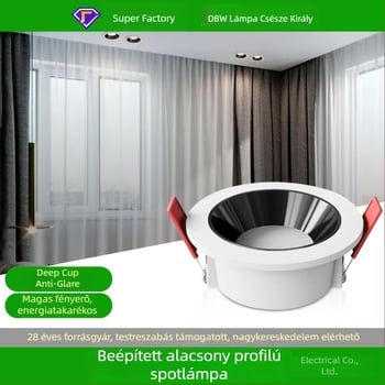 LED beépíthető mennyezeti downlight, állítható színhőmérséklet, CRI ≥ 90, 111–240V