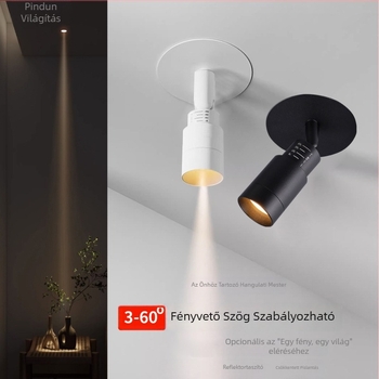 Beépített LED fókuszlámpa, 3–60°-os állítható fénysugár, PD363, 220V, alumínium ház