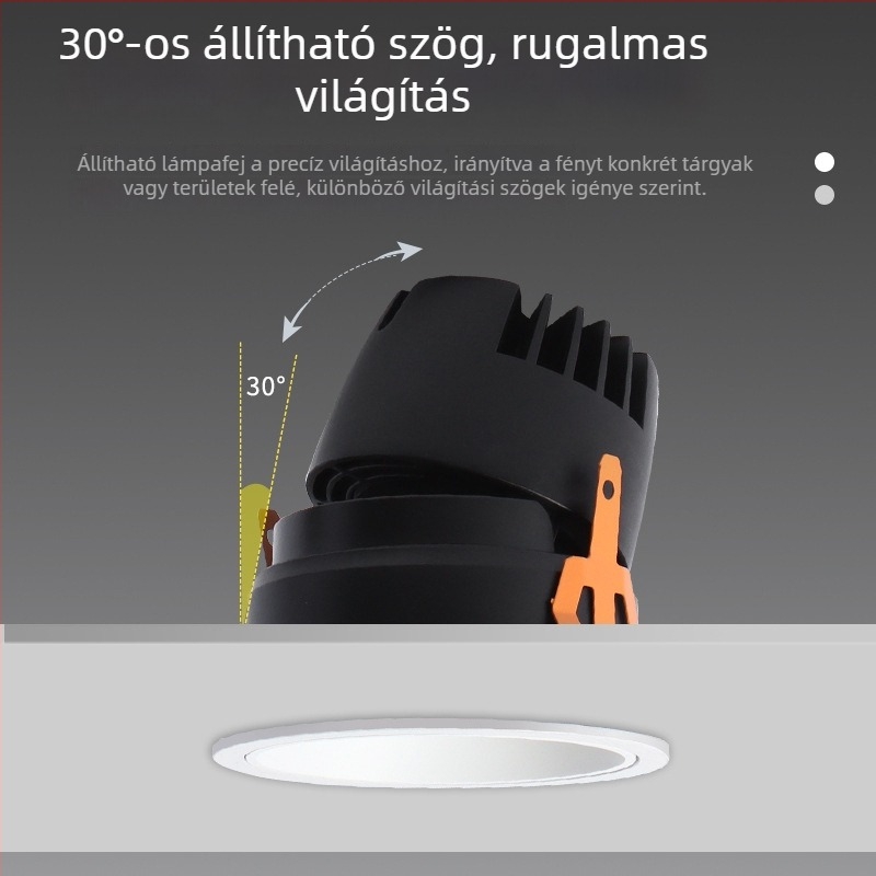 LED csővilágító spotlámpa intelligens Bluetooth MESH2.0-ával, szemvédelem, beépített COB, 220V, CRI ≥95, fokozatmentes fényerő-szabályzás és színbeállítás, alumínium ház