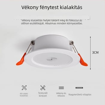 LED lefelé világító lámpa intelligens radar mozgásérzékelővel és fényvezérléssel - LED fényforrás, feszültség ≤36V, CRI 80–89, rejtett szerelés