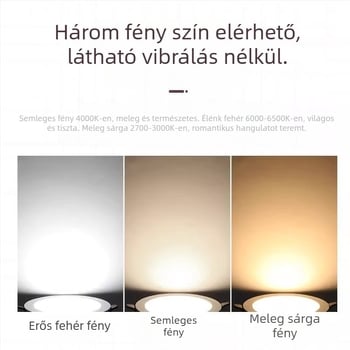 Ultra vékony LED mennyezeti lámpa beépített kivitel, alumínium ház, 220V, 6500K, élettartam 30 000 óra