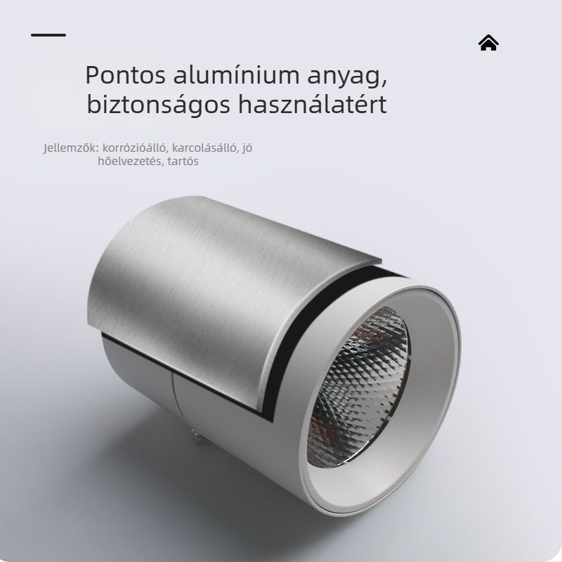 Felszínre szerelt LED spot lámpa összecsukható, forgatható fejjel, 220V, alumínium ház