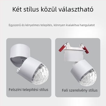 LED környezeti világítás víz-hullám mintával, felületre szerelt spotlámpa folyosóra, modern minimalista stílus, 220V, alumínium ház, vezetékes vezérlés
