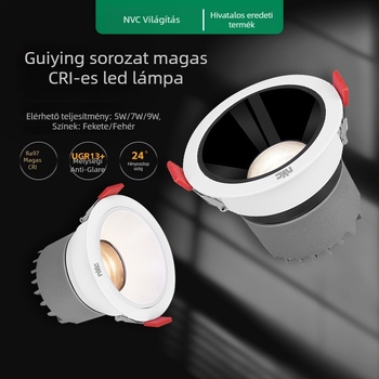 RA97 anti-glare beépített LED spotlámpa, CRI≥95, 220V, alumínium ház, NVC, modern minimalista stílus