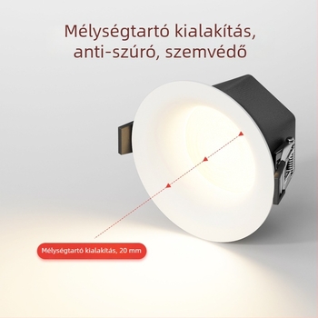 LED mennyezeti downlight, keret nélküli, beépített, 220V, CRI ≥90, élettartam 20000h, ház vas-művészeti kivitelezésben