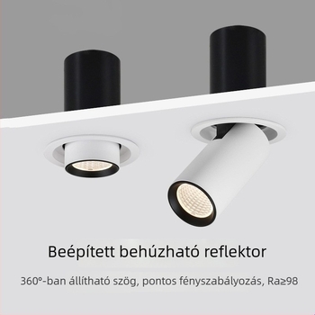 LED mennyezeti spotlámpa, beépített, állítható szög, COB fényforrás, alumínium ház, 220V, CRI ≥95