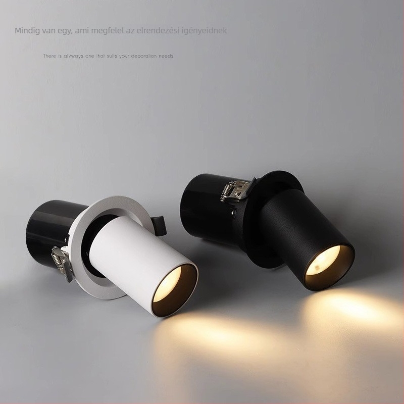 LED mennyezeti spotlámpa, beépített, állítható szög, COB fényforrás, alumínium ház, 220V, CRI ≥95