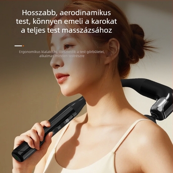 Könyök-stílusú fascia masszírozó brushless motorral, 5. fokozat, 4 fej masszázs, zaj 36–45 dB, levehető, kettős használat
