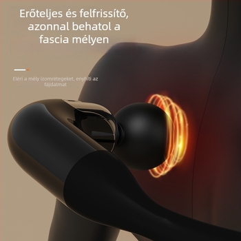 Könyök-stílusú fascia masszírozó brushless motorral, 5. fokozat, 4 fej masszázs, zaj 36–45 dB, levehető, kettős használat