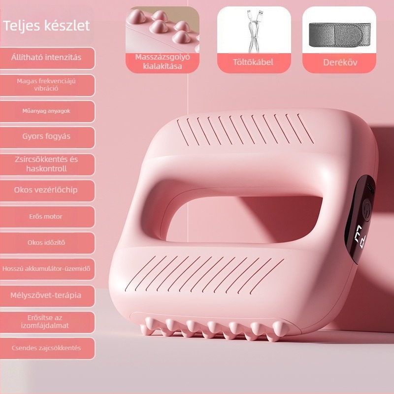 Szakmai szintű újratölthető mini fascia masszírozó LCD kijelzővel, 5 sebesség, kefés motor, 3–6 óra üzemidő