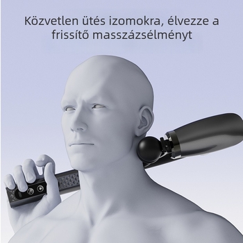 Cloud Rabbit masszázspisztoly 3 fejjel, LCD-kijelző, kefés motor, 5. fokozat vagy magasabb, zaj 46–70 dB