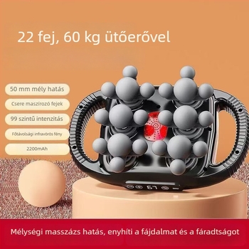 Mini hordozható teljes test masszírozó 6 fej, alacsony zajszint, beépített Akkumulátor 1200–2000 mAh, üzemidő 1–3 óra