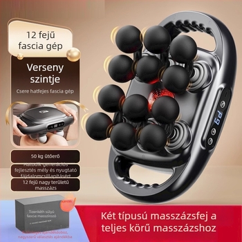Otthoni elektromos fascia masszírozó kefés motorral, többpozíciós állítás és 5+ sebesség, 6 masszázsfej, beépített akkumulátor 1200–2000 mAh, üzemidő 1–3 óra, zaj ≤36 dB (6 fej, 5+ sebesség, 1–3 óra, 1200–2000 mAh, ≤36 dB)