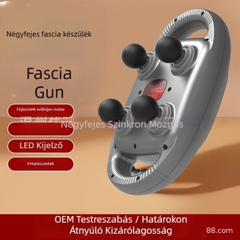 Otthoni elektromos fascia masszírozó kefés motorral, többpozíciós állítás és 5+ sebesség, 6 masszázsfej, beépített akkumulátor 1200–2000 mAh, üzemidő 1–3 óra, zaj ≤36 dB (6 fej, 5+ sebesség, 1–3 óra, 1200–2000 mAh, ≤36 dB)