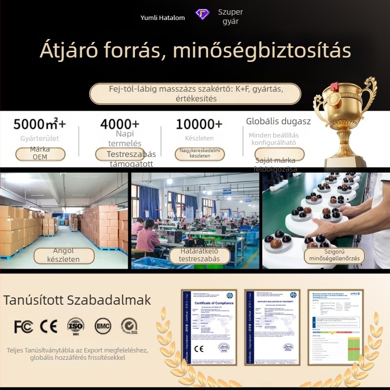 Mini fascia masszírozó kefés motorral, 5 fokozat, beépített 1200–2000 mAh akkumulátor, működési idő 1–3 óra, zaj 46–70 dB