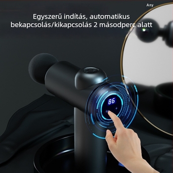 Fascia masszírozó mély izomlazításhoz – kefés motor, 6+ fej, beépített 1200-2000mAh akkumulátor, üzemidő 3-6 óra, zaj 36-45 dB