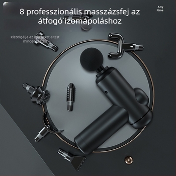 Fascia masszírozó mély izomlazításhoz – kefés motor, 6+ fej, beépített 1200-2000mAh akkumulátor, üzemidő 3-6 óra, zaj 36-45 dB