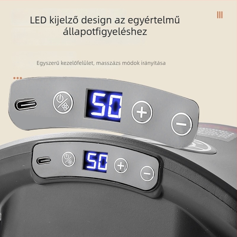 6fejű masszírozógép LCD kijelzővel, kefés motor, 5. sebesség, beépített akkumulátor 2000–4000 mAh