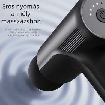 Fascia masszírozó: Mini hordozható elektromos izom masszírozó, 4 fej, 5+ fokozat, beépített 1000-1200 mAh akkumulátor, zaj 46-70 dB