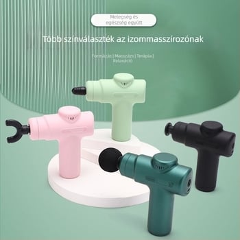 Mini fascia masszírozó otthoni használatra – nyaki területre fókuszált, hordozható elektromos masszírozó, kefés motor, 4 fej, beépített 1200–2000mAh akkumulátor, legfeljebb az 5. fokozat, zaj < 36 dB