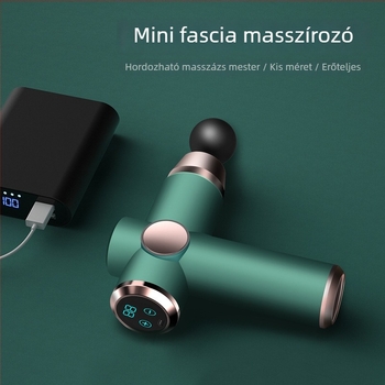 Fascia masszírozó 5+ sebességgel, LCD-kijelző, 4 fej, beépített akkumulátor 1200–2000 mAh, 24 W motor, zaj 36 dB alatt