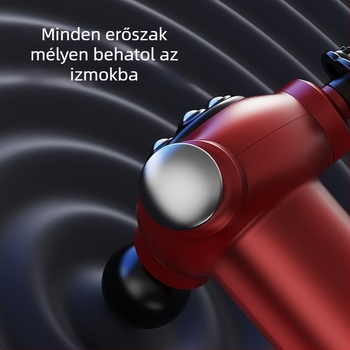 Professzionális háromfejű elektromos masszírozó – hordozható fascia masszírozó a relaxációhoz és edzéshez, beépített akkumulátor, 5 sebesség, üzemidő 1–3 óra