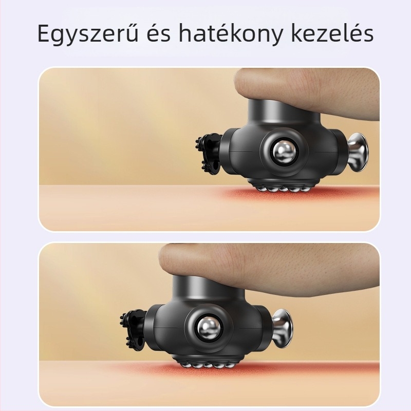 Professzionális háromfejű elektromos masszírozó – hordozható fascia masszírozó a relaxációhoz és edzéshez, beépített akkumulátor, 5 sebesség, üzemidő 1–3 óra