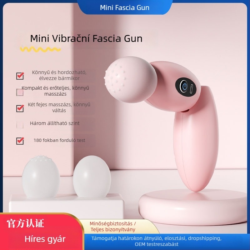 Fascia masszírozó – Csendes USB-s tápegység, Modell 022, Két masszázs érintkezés, Nyakra, Deréktáji, Csípőre, Lábakra és Hát