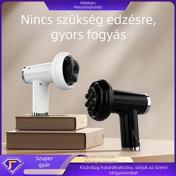 Hordozható elektromos fascia masszírozó 5 fej, 5+ sebesség, beépített 1200-2000 mAh-s akkumulátor, alacsony zajszint