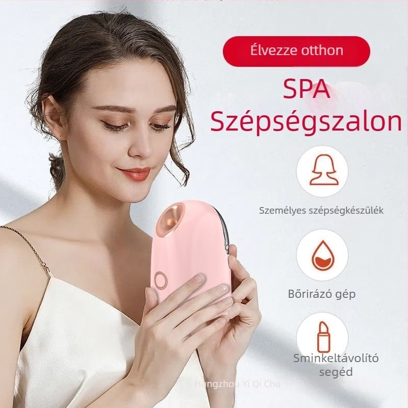 Hordozható nano termikus arcápoló gőzölő permet — IPX7 vízálló, beépített akkumulátor 1200–2000 mAh, funkciók: tisztítás, fehérítés, hidratálás, bőrmegújítás