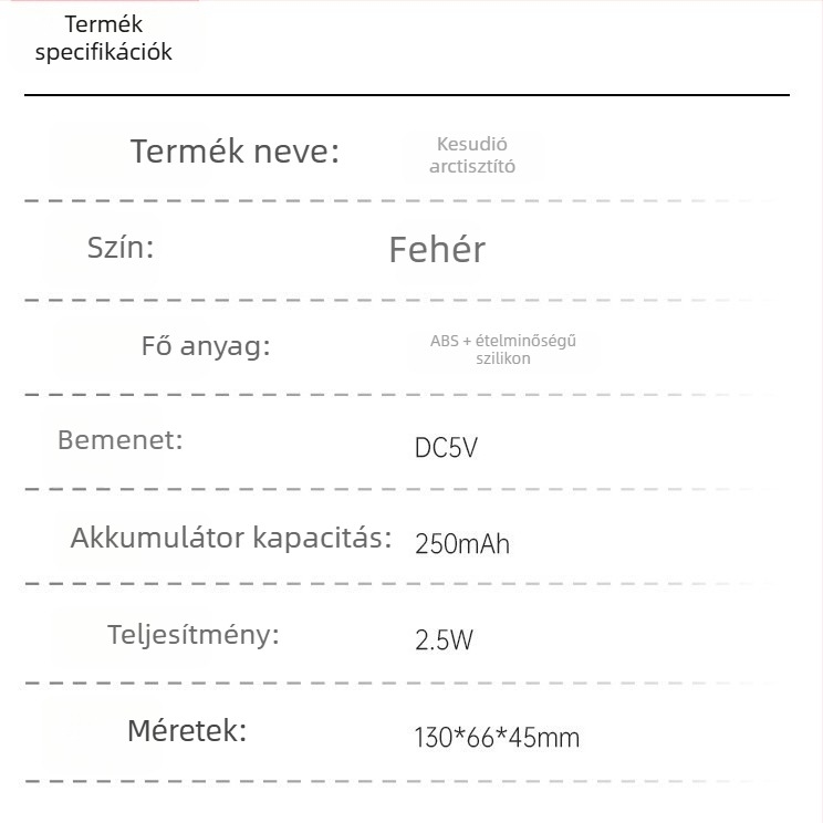 Ultrahangos arctisztító készülék vízálló kivitelben, vibrációval, elektromos működéssel, pórus tisztítása és meleg tömörítés funkcióval