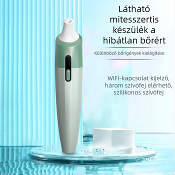 Elektromos, vizuálisan irányított mitesszer-eltávolító és pórustisztító készülék kamerával, modell ZM2022, 2 sebesség, olajkontroll, ház: ABS+PC+szilikagél