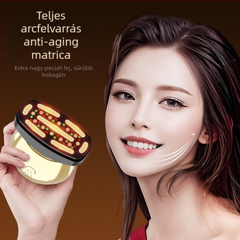Nyak szépség készülék: kollagénes arcfeszesítés, ultrahangos lifting, anti-aging és arc karcsúsítás; tisztítás, masszázs, fehérítés és LED fényterápia; beépített 1200-2000 mAh akkumulátor; hordozható kézi készülék