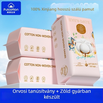 Egyszer használatos vastagabb arctörlő (Anyag: 100% hosszú rostos pamut; Márka: Cotton Soft Family; Testreszabás: Igen; Gyártási folyamat: Nyomtatás)