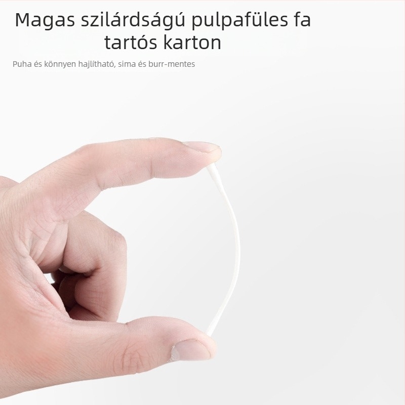 Csecsemőknek készült pamut tampontollal és dupla fejű kanalas fej a fültisztítására és az orr tisztítására – 100% pamut, egyrétegű, 120 darabos doboz