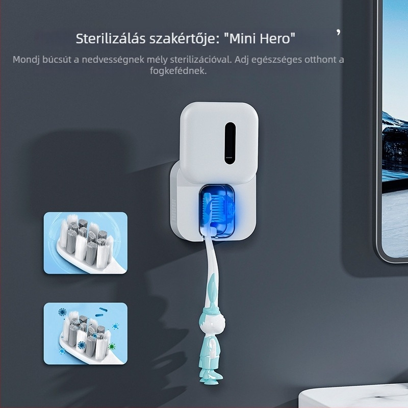 Intelligens fogkefe dezinfekciós doboza beépített akkumulátorral, indukciós kapcsolóval, 180 másodperces UV dezinfekció, modell JY-YS08