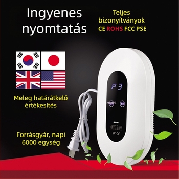 Fali levegőtisztító negatív ion generátorral, PM2.5 eltávolítás, szagok eltávolítása, fertőtlenítés és sterilizálás, érintőképernyős intelligens kijelző