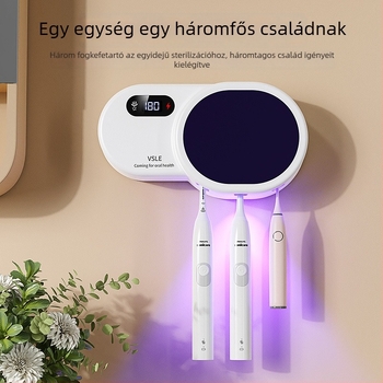 Fogkefetartó fej sterilizáló és szárító, UV sterilizáció, 99,9% hatékonyság, 180 másodperces ciklus, falra szerelhető, 5W