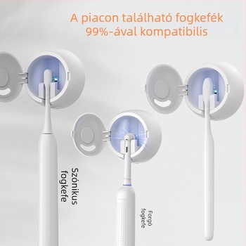 Fali sterilizáló fogkeféhez, USB-s tápegység, UVC sterilizálás, 2 perces ciklus, ABS