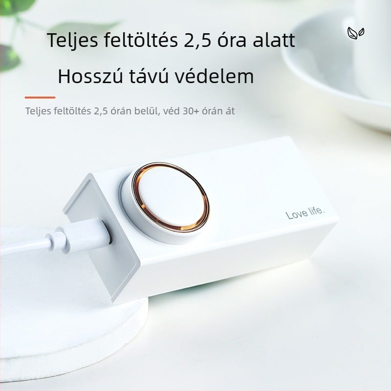 Hordozható USB-s légtisztító aktív szénnel és ózonnal háztartási dezodorálásra és sterilizálásra; zaj <36 dB; levegőmennyiség 50 m³/h; alkalmas helyiségekben legfeljebb 10 m²