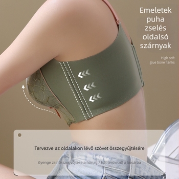 Csipkés formázó melltartó kismellre: emelést ad, oldalsó tartást biztosít, állítható pántok.